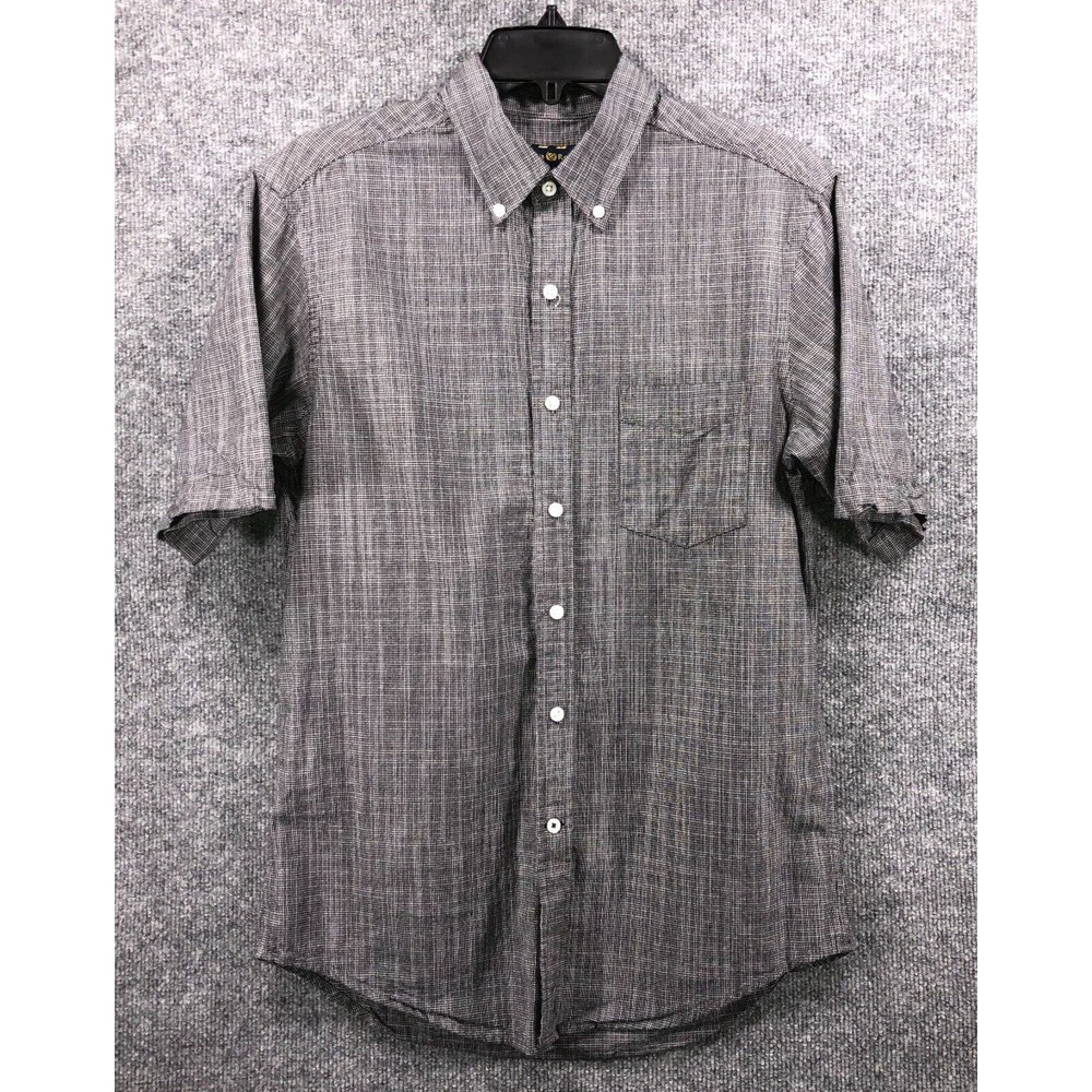 Club Room Shirt Men's S Casual Button Down Collared Short Sleeve 100% Cotton